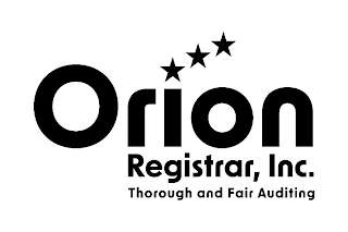 ORION REGISTRAR, INC. THOROUGH AND FAIR AUDITING