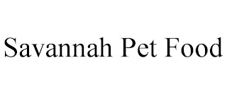 SAVANNAH PET FOOD