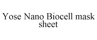 YOSE NANO BIOCELL MASK SHEET