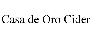 CASA DE ORO CIDER