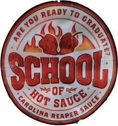 SCHOOL OF HOT SAUCE ARE YOU READY TO GRADUATE? CAROLINA REAPER SAUCE