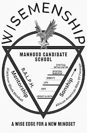 WISEMENSHIP MANHOOD CANDIDATE SCHOOL  MENTORSHIP SONSHIP AFRICAN AMERICAN RITES OF PASSAGE BLACKMEN BLACK MINDSET SPIRITUAL ACTUALIZATION SPIRITUAL DIRECTION IDENTITY LOVE HOPE LOYALTY & FAITH R.A.L.P.H. A WISE EDGE FOR A NEW MINDSET