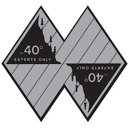 +/- 40 º EXPERTS ONLY +/- 40 º EXPERTS ONLY