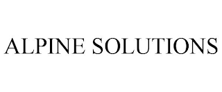 ALPINE SOLUTIONS