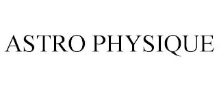 ASTRO PHYSIQUE