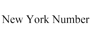 NEW YORK NUMBER