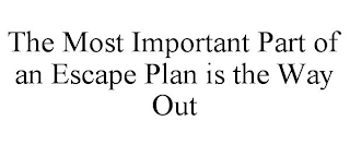 THE MOST IMPORTANT PART OF AN ESCAPE PLAN IS THE WAY OUT