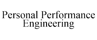 PERSONAL PERFORMANCE ENGINEERING