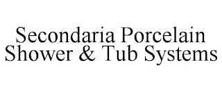 SECONDARIA PORCELAIN SHOWER & TUB SYSTEMS