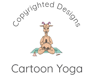 COPYRIGHTED DESIGNS CARTOON YOGA