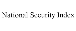 NATIONAL SECURITY INDEX