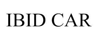 IBID CAR