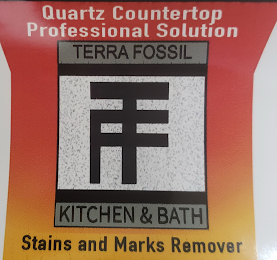 QUARTZ COUNTERTOP PROFESSIONAL SOLUTION TERRA FOSSIL  KITCHEN & BATH STAINS AND MARKS REMOVER TF