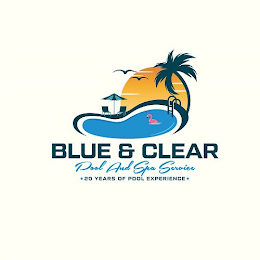 BLUE & CLEAR POOL AND SPA SERVICE ·20 YEARS OF POOL EXPERIENCE·