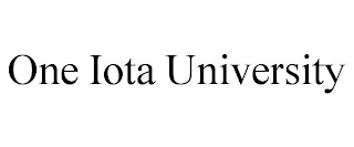 ONE IOTA UNIVERSITY