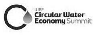 WEF CIRCULAR WATER ECONOMY SUMMIT