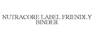 NUTRACORE LABEL FRIENDLY BINDER