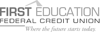 FIRST EDUCATION FEDERAL CREDIT UNION WHERE THE FUTURE STARTS TODAY.