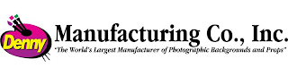 DENNY MANUFACTURING CO., INC "THE WORLD'S LARGEST MANUFACTURER OF PHOTOGRAPHIC BACKGROUDS AND PROPS"