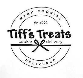 WARM COOKIES EST. 1999 TIFF'S TREATS COOKIE DELIVERY DELIVERED