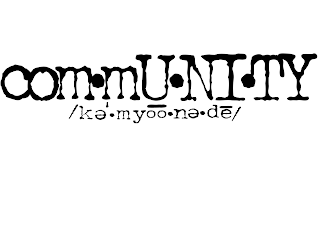 COMMUNITY /KE·MYOO·NE·DE/