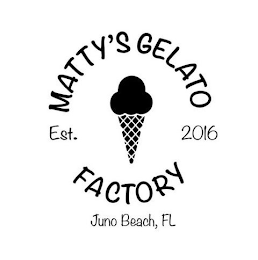 MATTY'S GELATO FACTORY EST. 2016 JUNO BEACH, FL