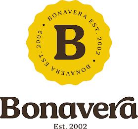 · B BONAVERA EST. 2002 · BONAVERA EST. 2002 BONAVERA EST. 2002