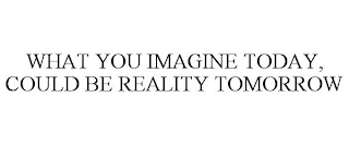 WHAT YOU IMAGINE TODAY, COULD BE REALITY TOMORROW