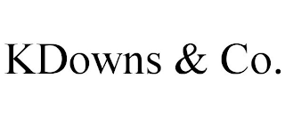 KDOWNS & CO.