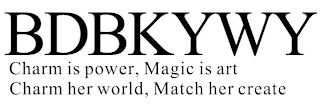 BDBKYWY CHARM IS POWER, MAGIC IS ART CHARM HER WORLD, MATCH HER CREATE