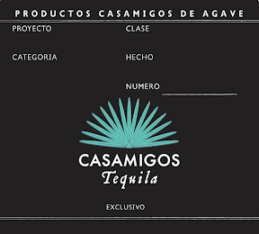 CASAMIGOS TEQUILA PRODUCTOS CASAMIGOS DE AGAVE PROYECTO CLASE CATEGORIA HECHO NUMERO EXCLUSIVO