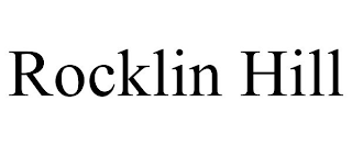 ROCKLIN HILL
