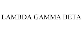 LAMBDA GAMMA BETA