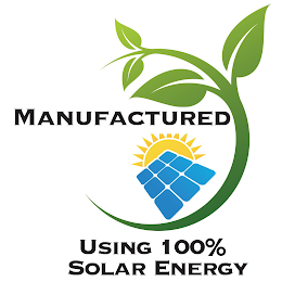 MANUFACTURED USING 100% SOLAR ENERGY