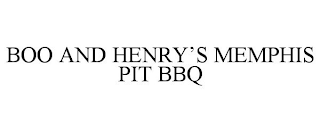 BOO AND HENRY'S MEMPHIS PIT BBQ