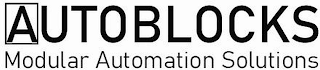 AUTOBLOCKS MODULAR AUTOMATION SOLUTIONS