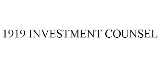 1919 INVESTMENT COUNSEL