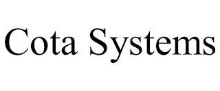 COTA SYSTEMS