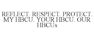 REFLECT. RESPECT. PROTECT. MY HBCU. YOUR HBCU. OUR HBCUS