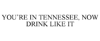 YOU'RE IN TENNESSEE, NOW DRINK LIKE IT