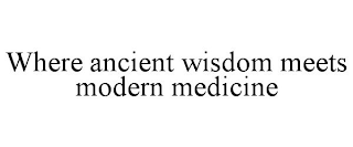 WHERE ANCIENT WISDOM MEETS MODERN MEDICINE