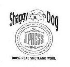 SHAGGY DOG 100% REAL SHETLAND WOOL WASHINGTON D.C. CAMBRIDGE NEW HAVEN NEW YORK SINCE 1902 J.PRESS