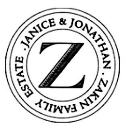 Z · JANICE & JONATHAN · ZAKIN FAMILY ESTATE