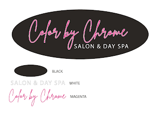 COLOR BY CHROME SALON & DAY SPA BLACK SALON & DAY SPA WHITE COLOR BY CHROME MAGENTA