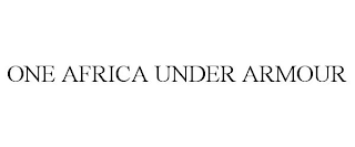 ONE AFRICA UNDER ARMOUR