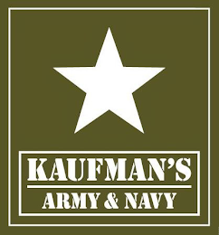 KAUFMAN'S ARMY & NAVY