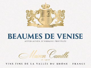 MC NUNC EST BIBENDUM BEAUMES DE VENISE APPELLATION D'ORIGINE PROTEGEE MAISON CAMILLE DES SONGES DE VINS FINS DE LA VALLEE DU RHONE FRANCE