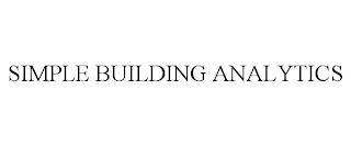 SIMPLE BUILDING ANALYTICS