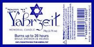 YAHRZEIT MEMORIAL CANDLE ?? ????