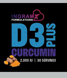 INGRAM FORMULATIONS D3 PLUS CURCUMIN 2,000 IU | 30 SERVINGS